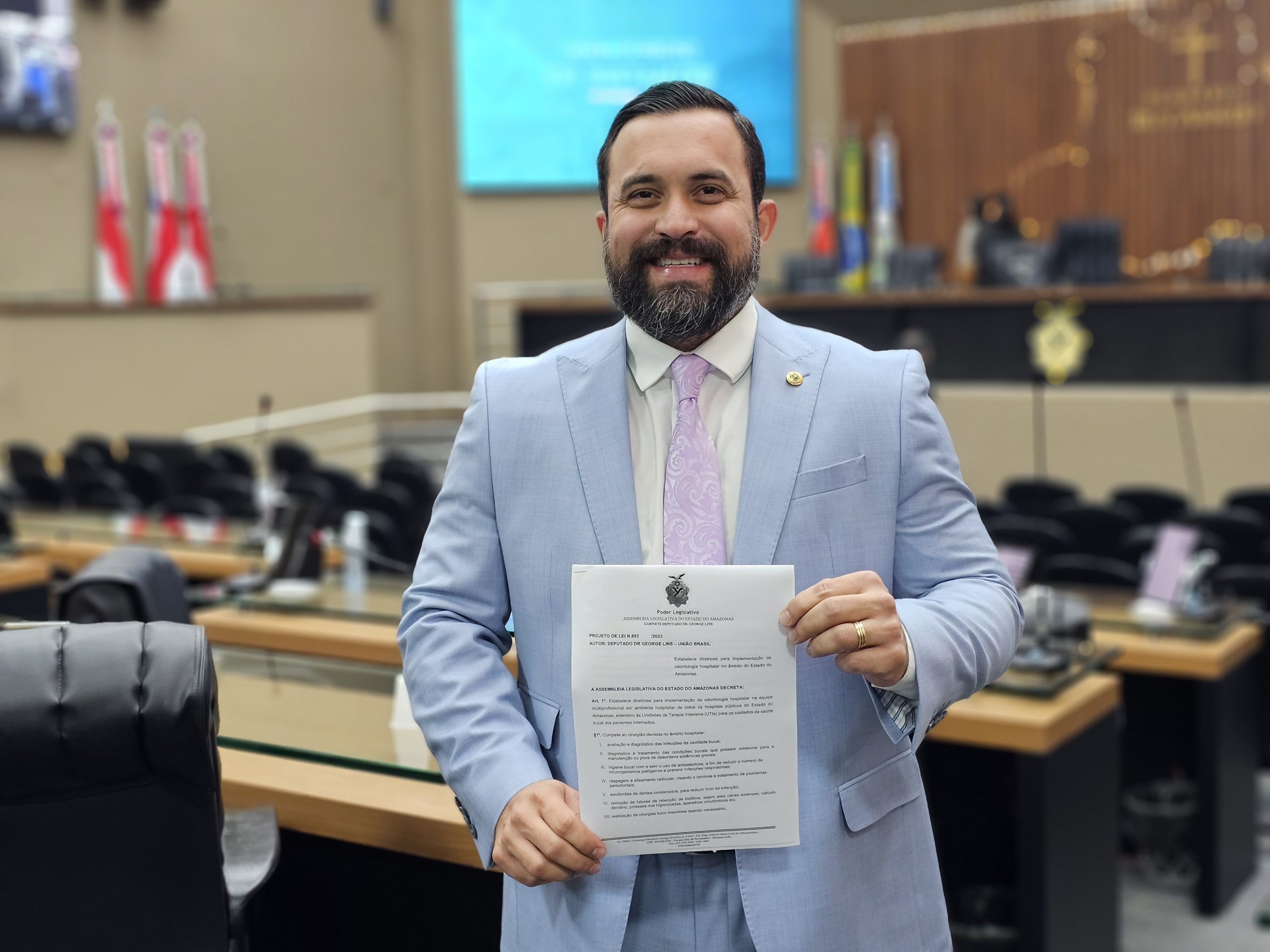 Aleam aprova projeto do Dr. George Lins para que cirurgiões-dentistas integrem equipe de hospitais do Amazonas